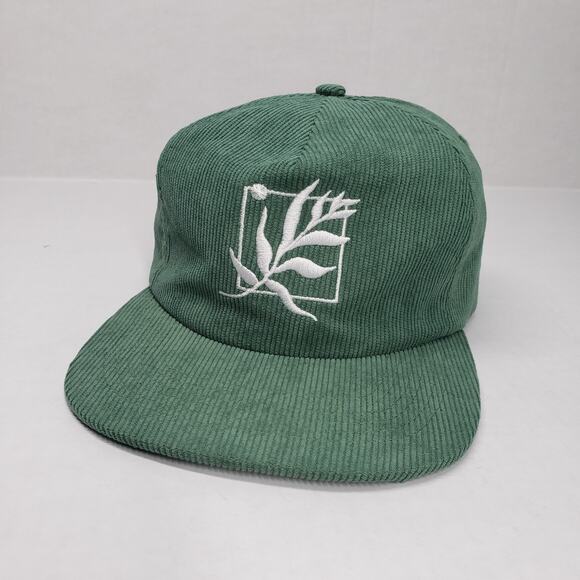 Fernway 5 Panel Snapback Cap Mens One Size Green Corduroy Hat Embroidered Casual - Picture 1 of 11